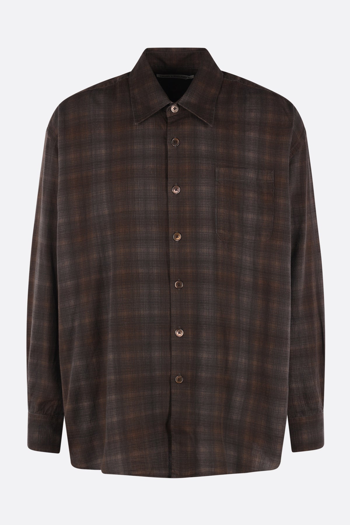 Borrowed oversize shirt in check cotton