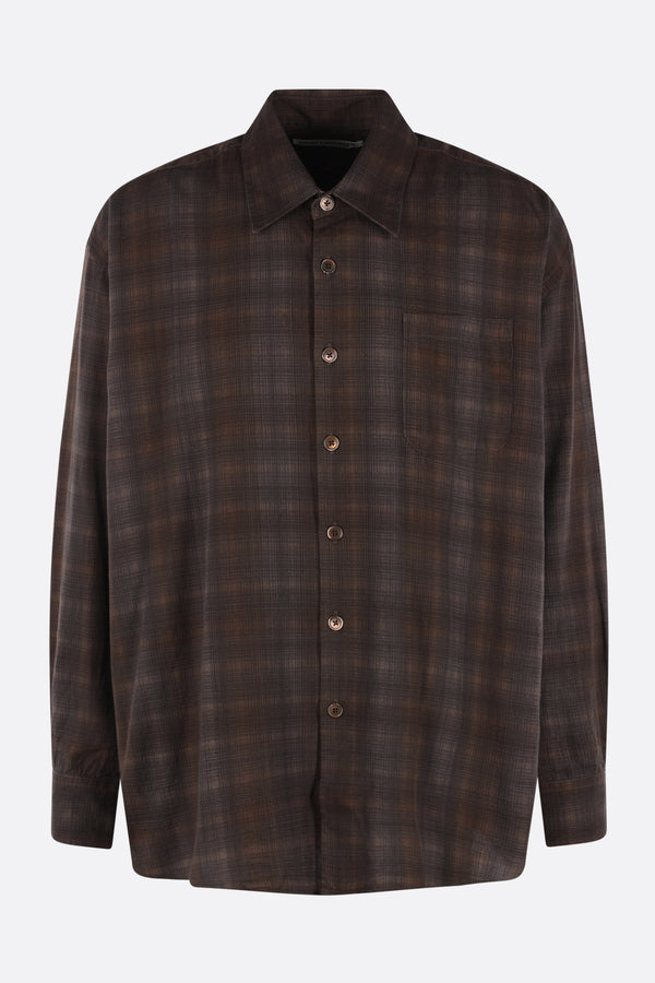 camicia oversize Borrowed in cotone check