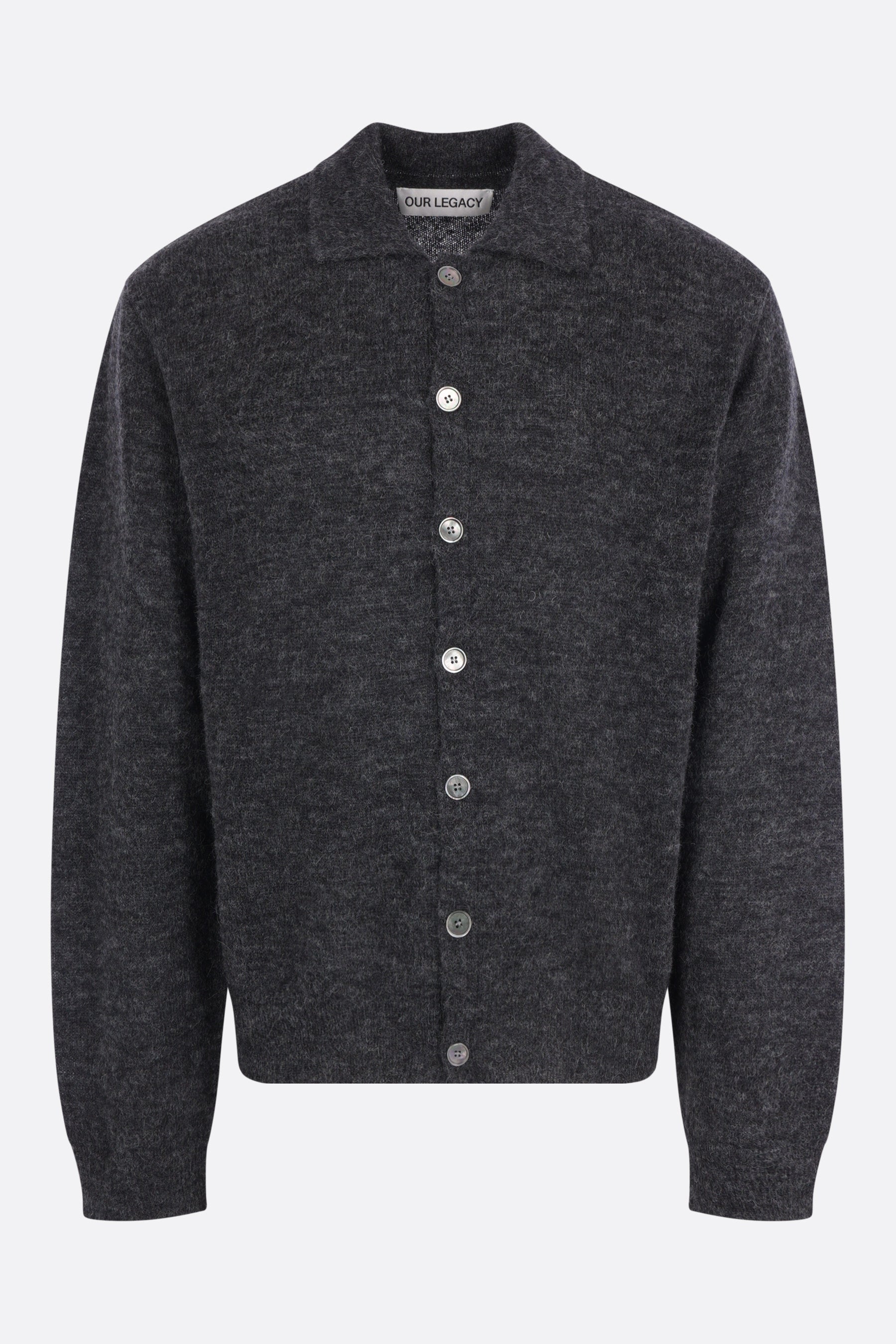 Evening polo cardigan in alpaca blend