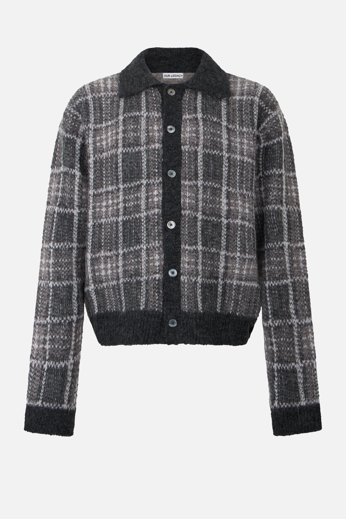 Evening Polo cardigan in wool and alpaca blend