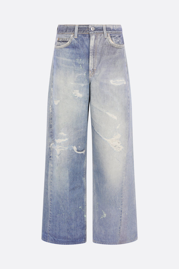 jeans Full Cut in denim stampato