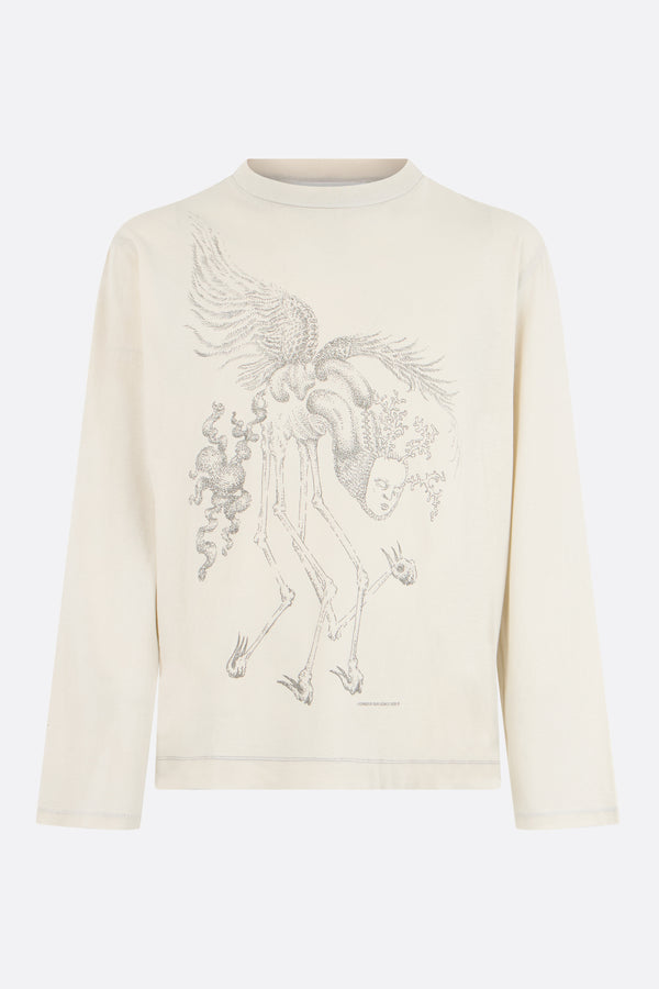 t-shirt a maniche lunghe Box in cotone