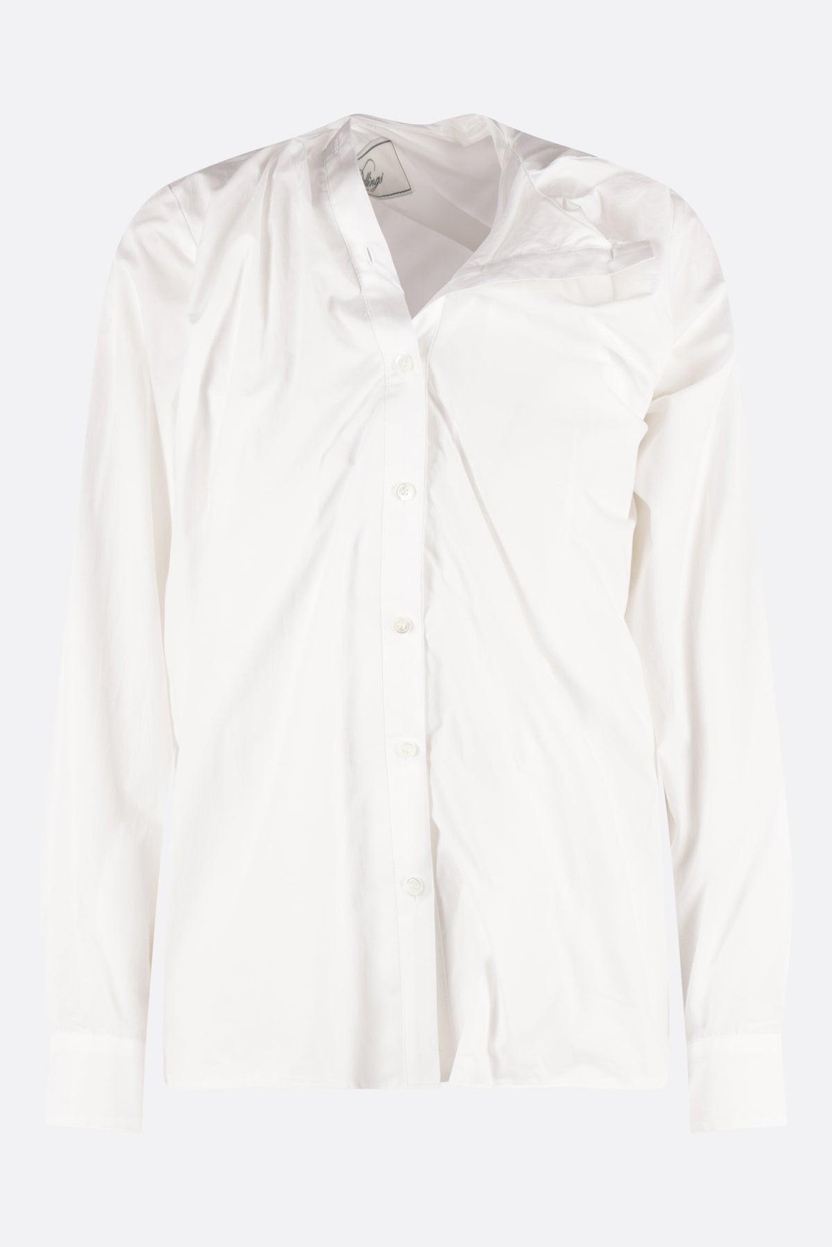 camicia asimmetrica in popeline