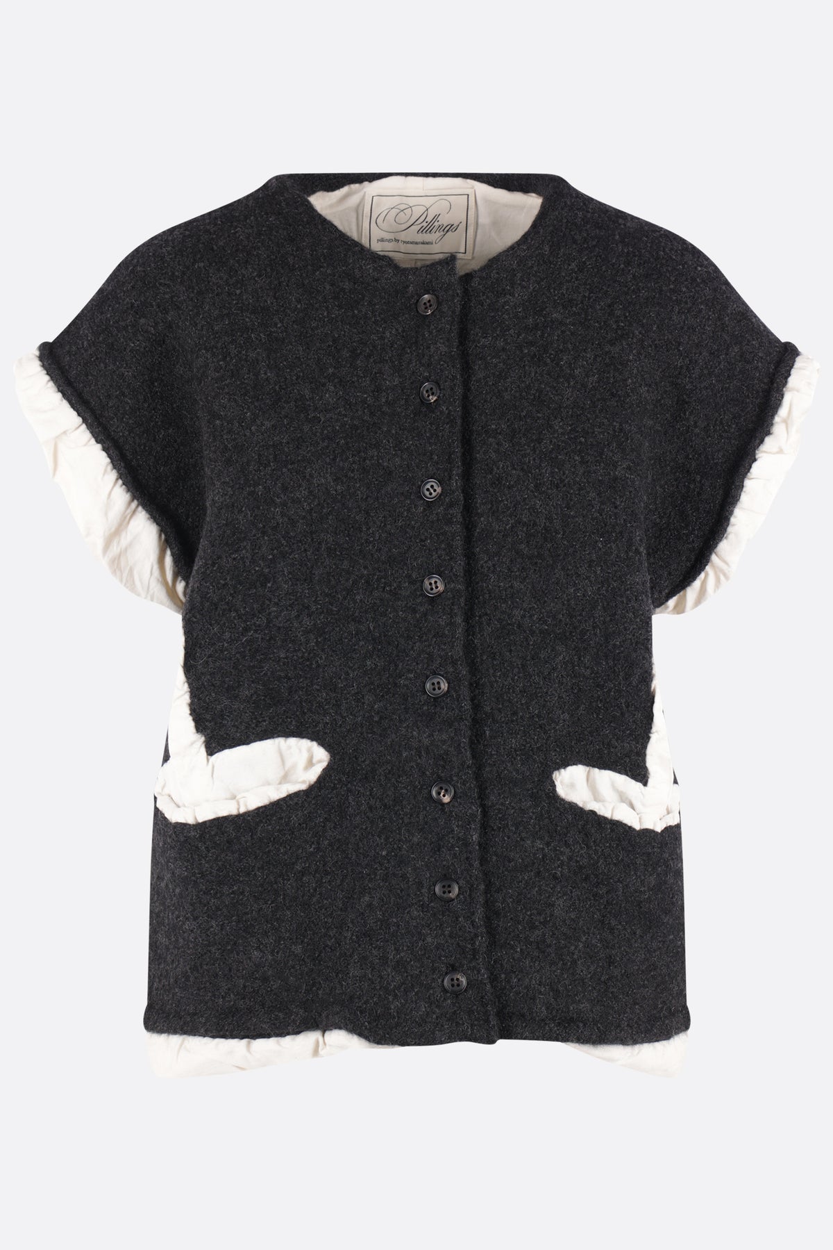 single-breasted vest in wool