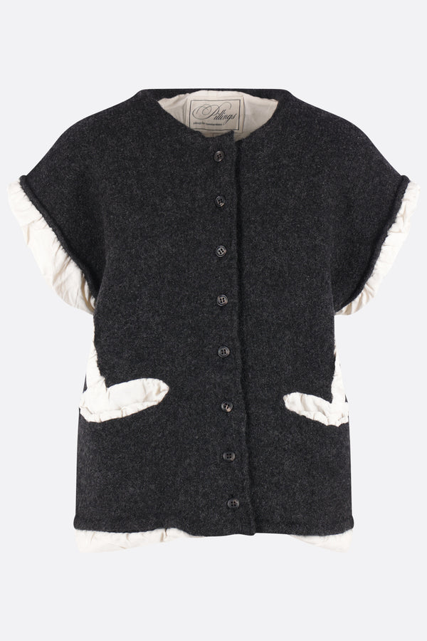 single-breasted vest in wool