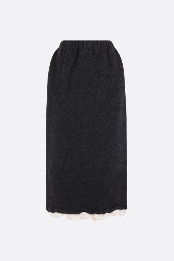 wool midi skirt
