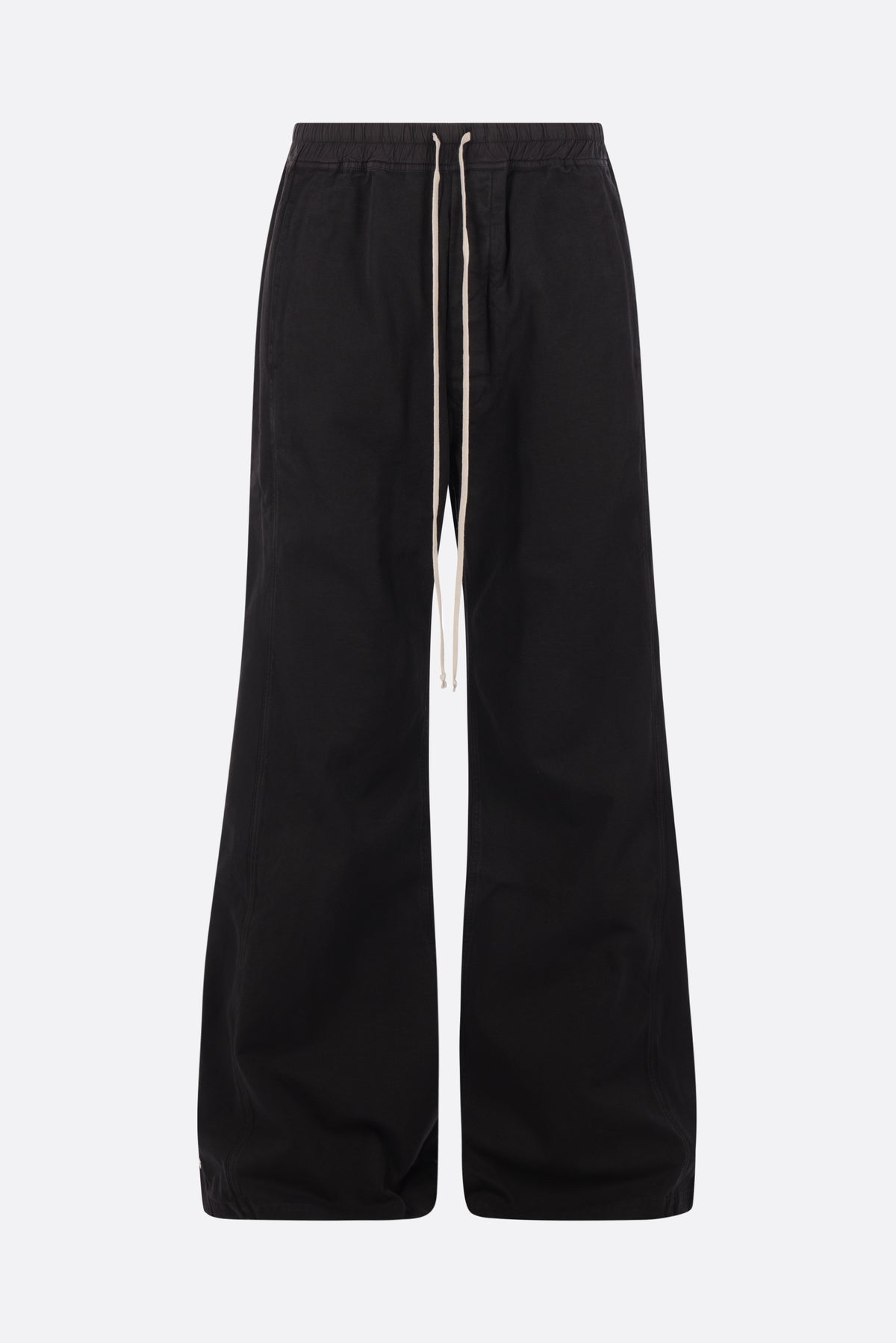 Pushed wide-leg trousers in cotton