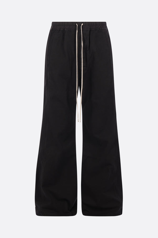 Pushed wide-leg trousers in cotton
