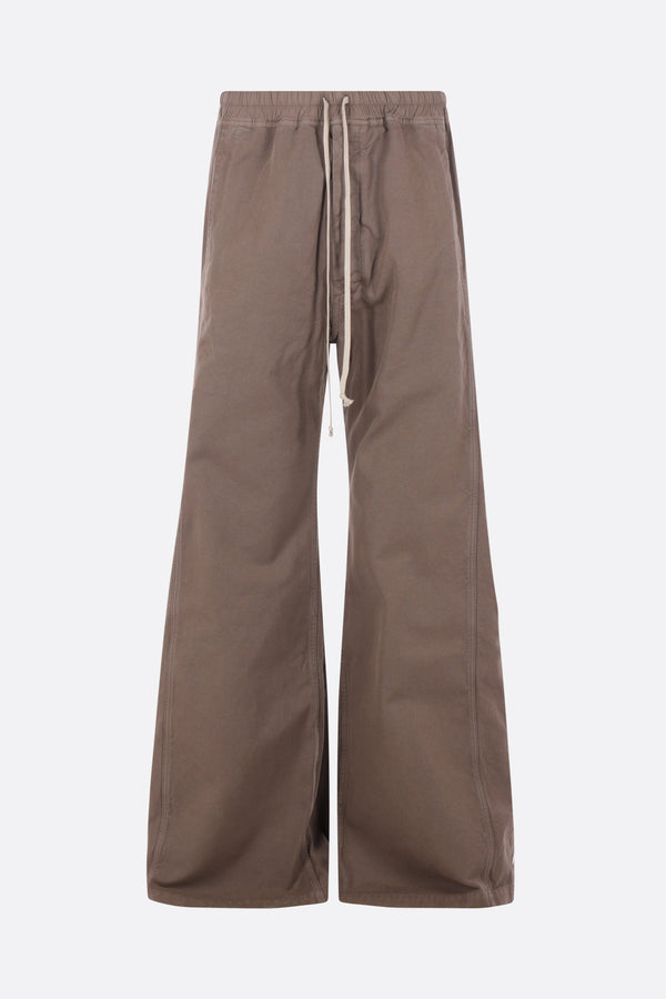 Pushed wide-leg trousers in cotton