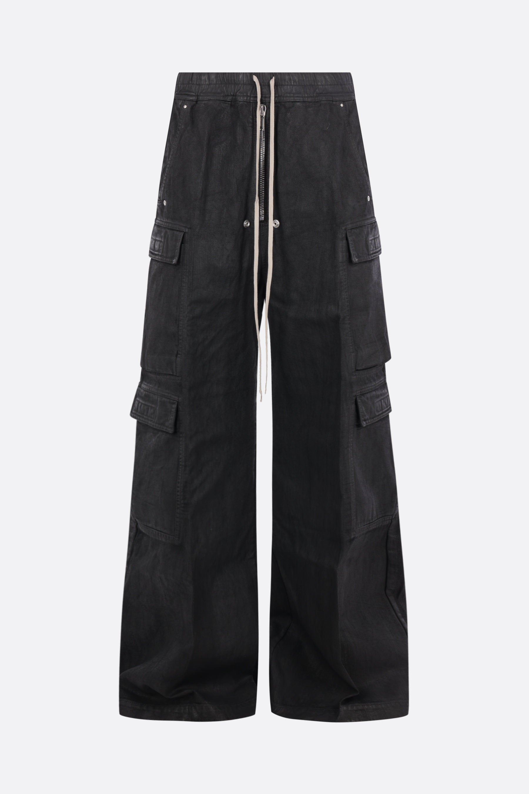 Double Cargo Jumbo Belas trousers in coated denim