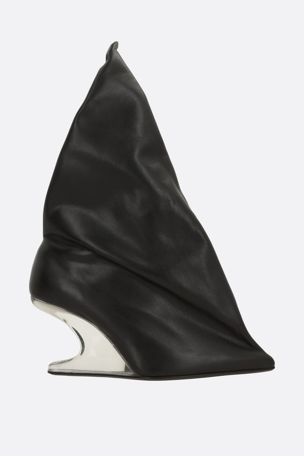Strutter Taco ankle boots in grainy leather