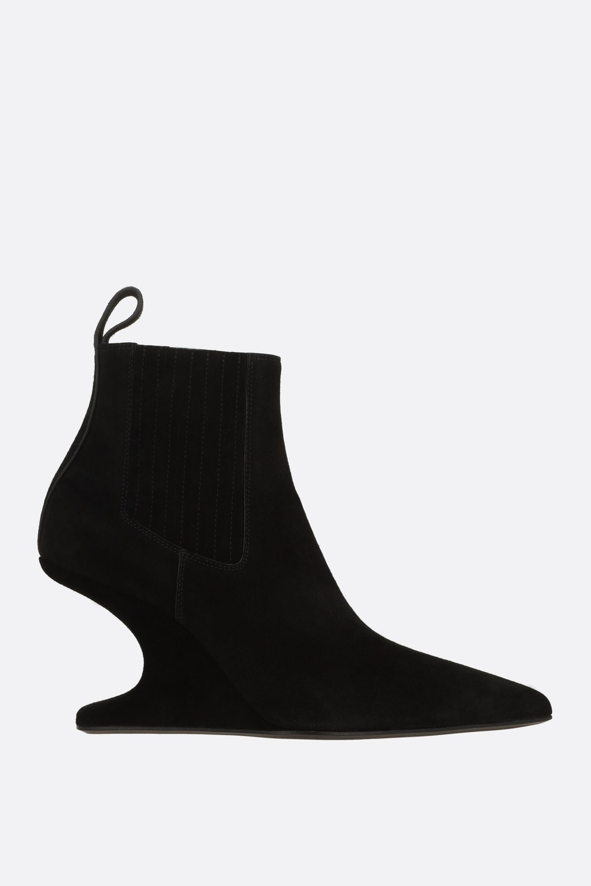 Cantilever ankle boots in suede