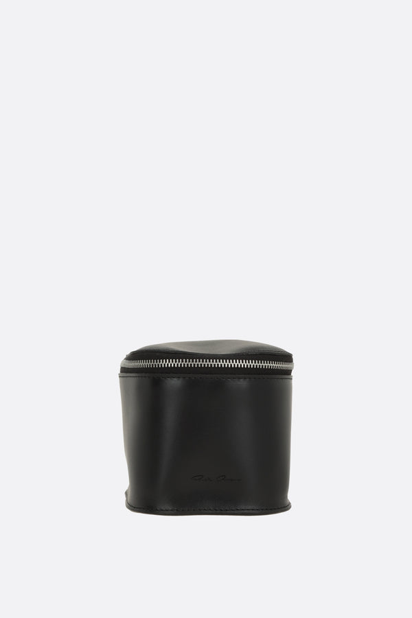 small beauty case in smooth leather