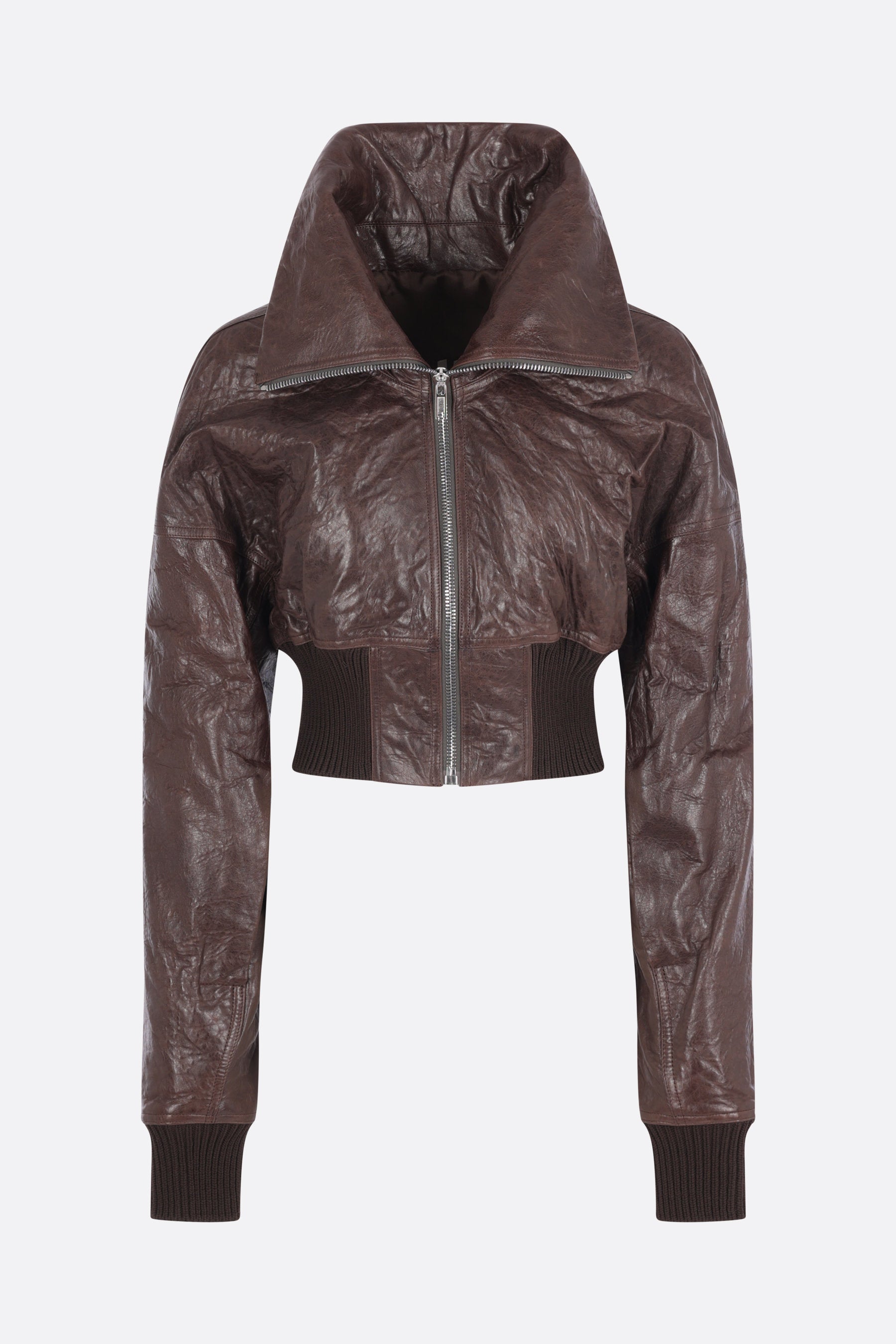 Dracuflight cropped jacket in leather