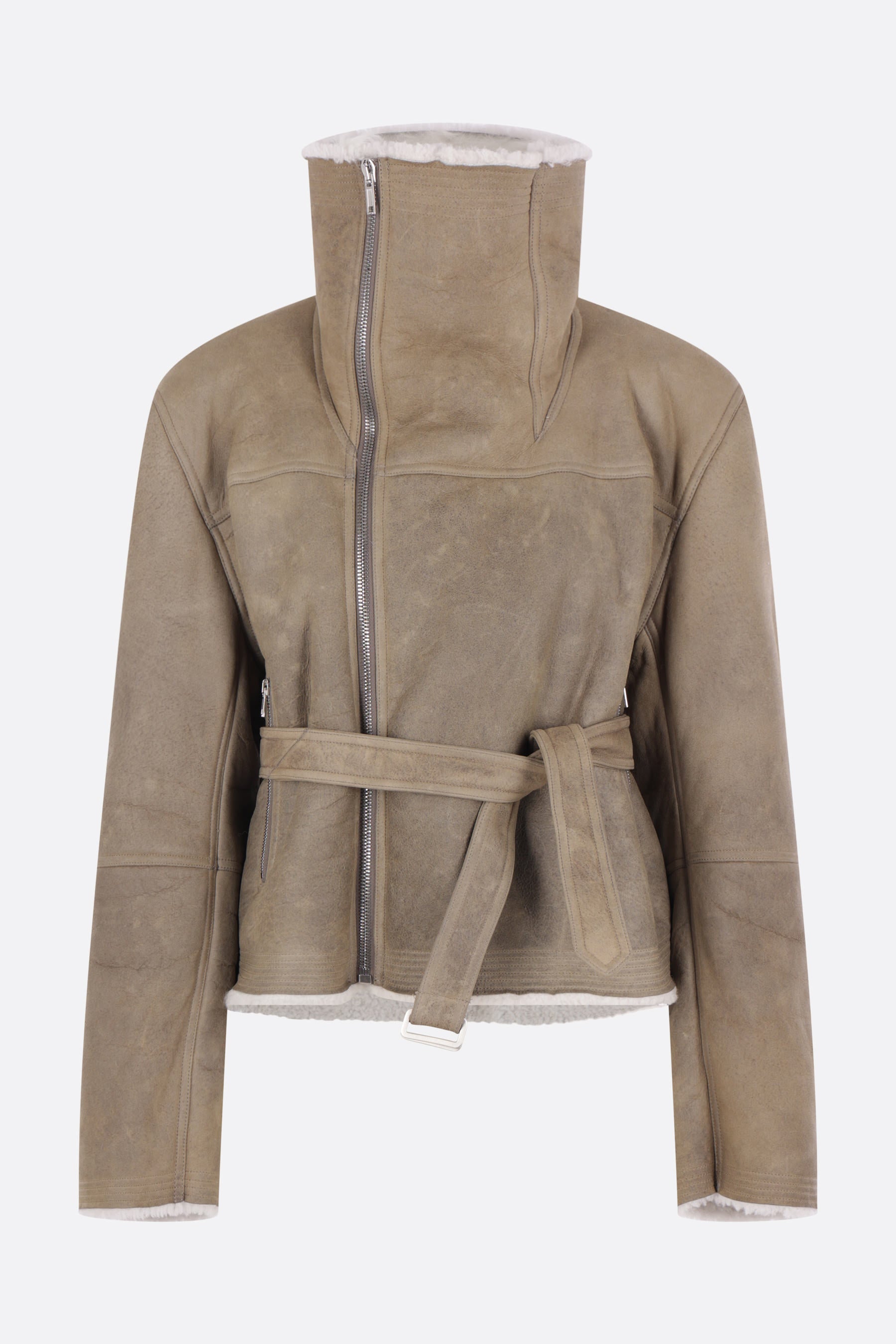 Cropped Flight jacket in shearling