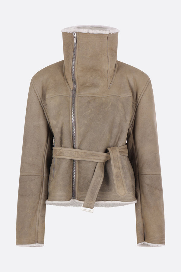 Cropped Flight jacket in shearling