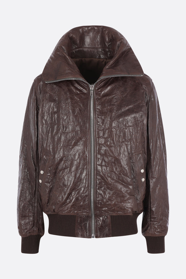 Dracuflight bomber jacket in leather