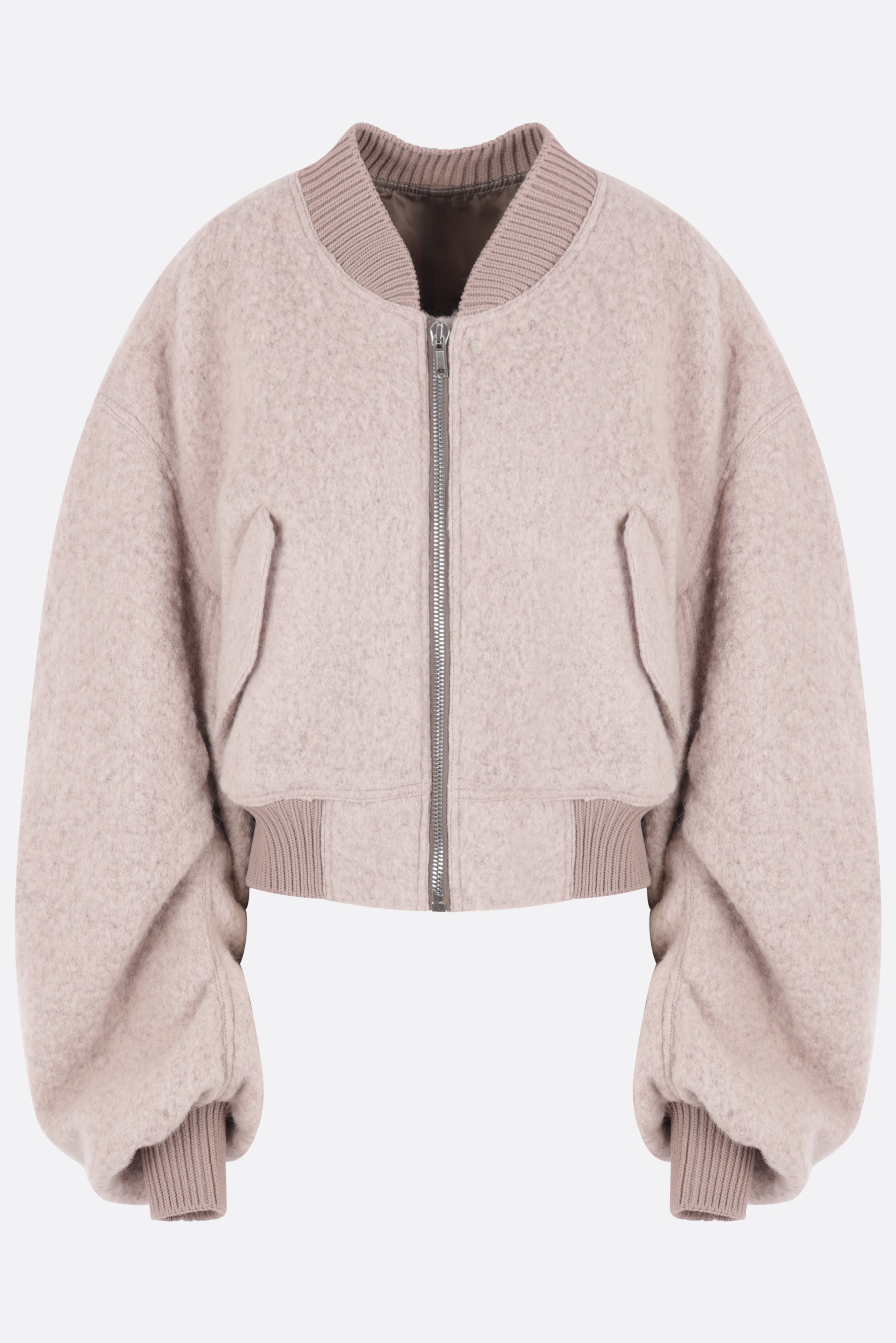 Secchia Flight cropped bomber jacket in alpaca blend