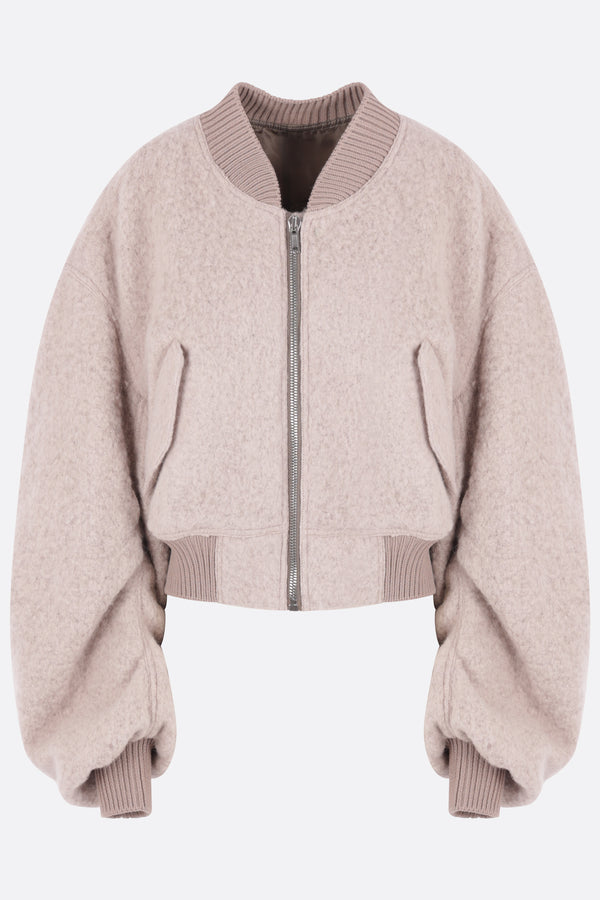 bomber cropped Secchia Flight in misto alpaca
