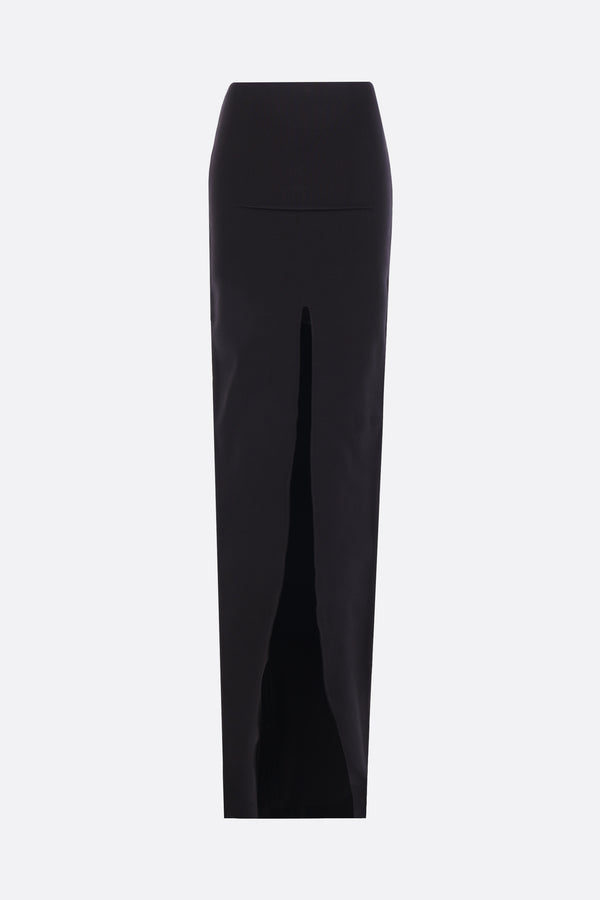 knit long skirt with split