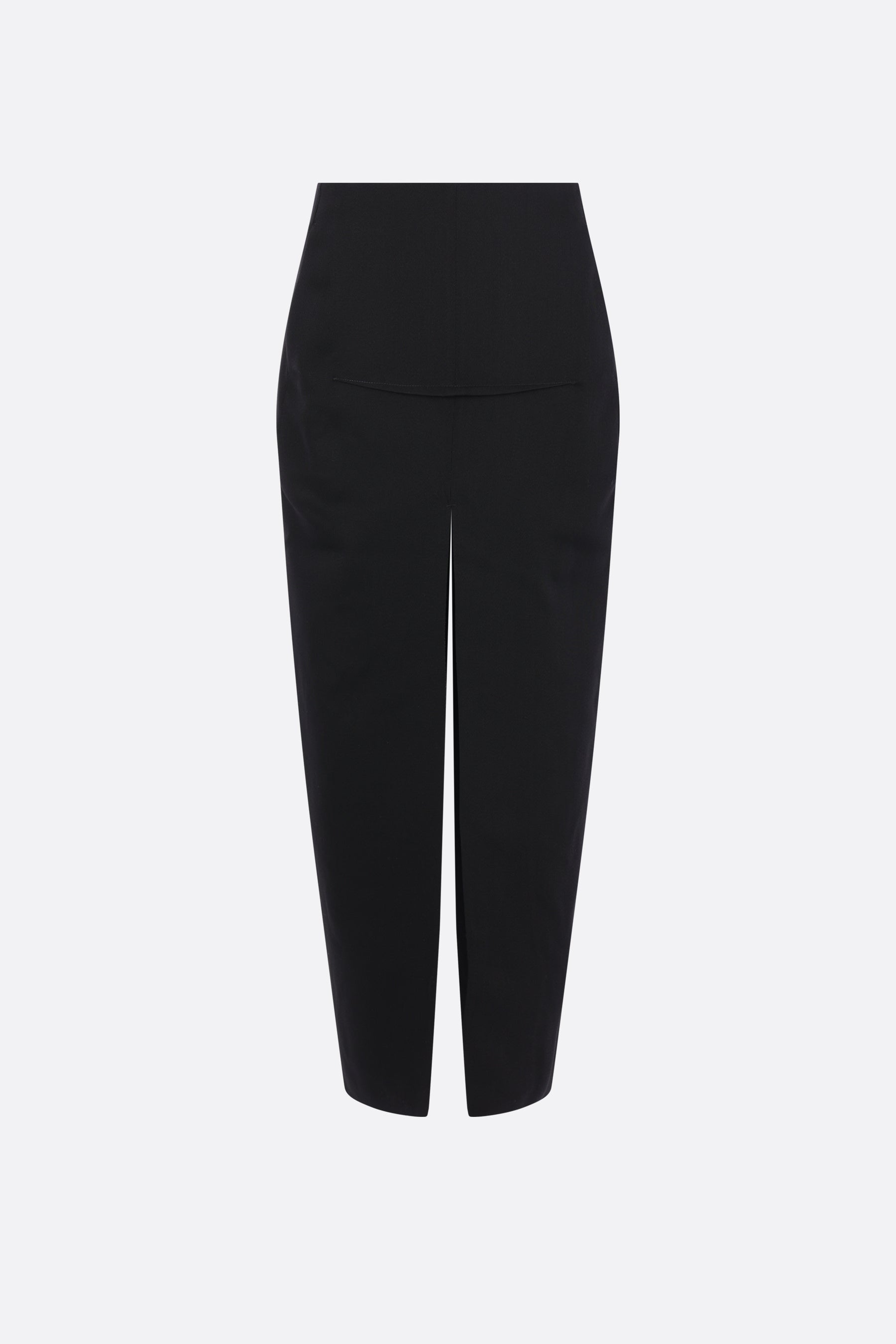 Sliced midi skirt in wool