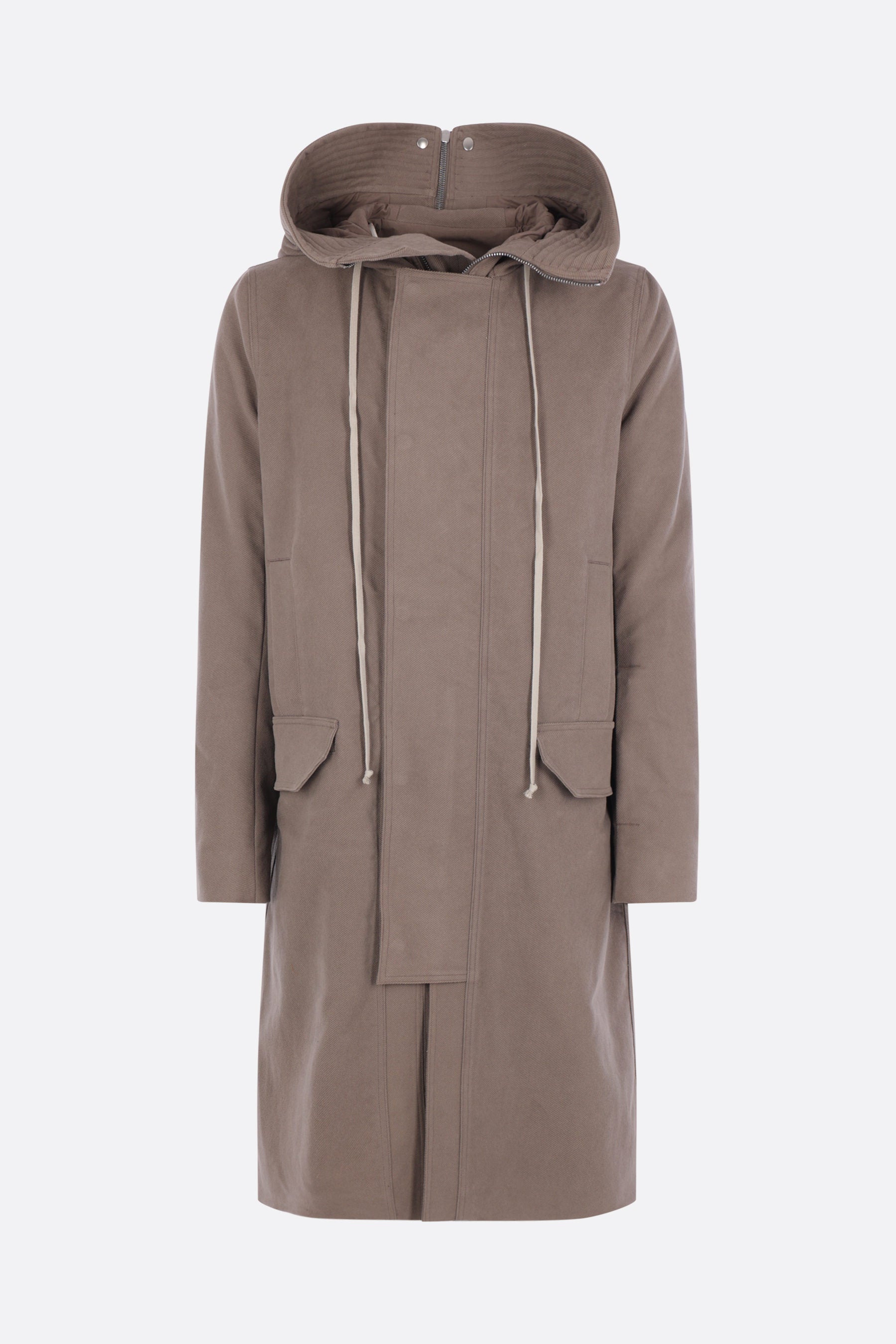 twill parka coat