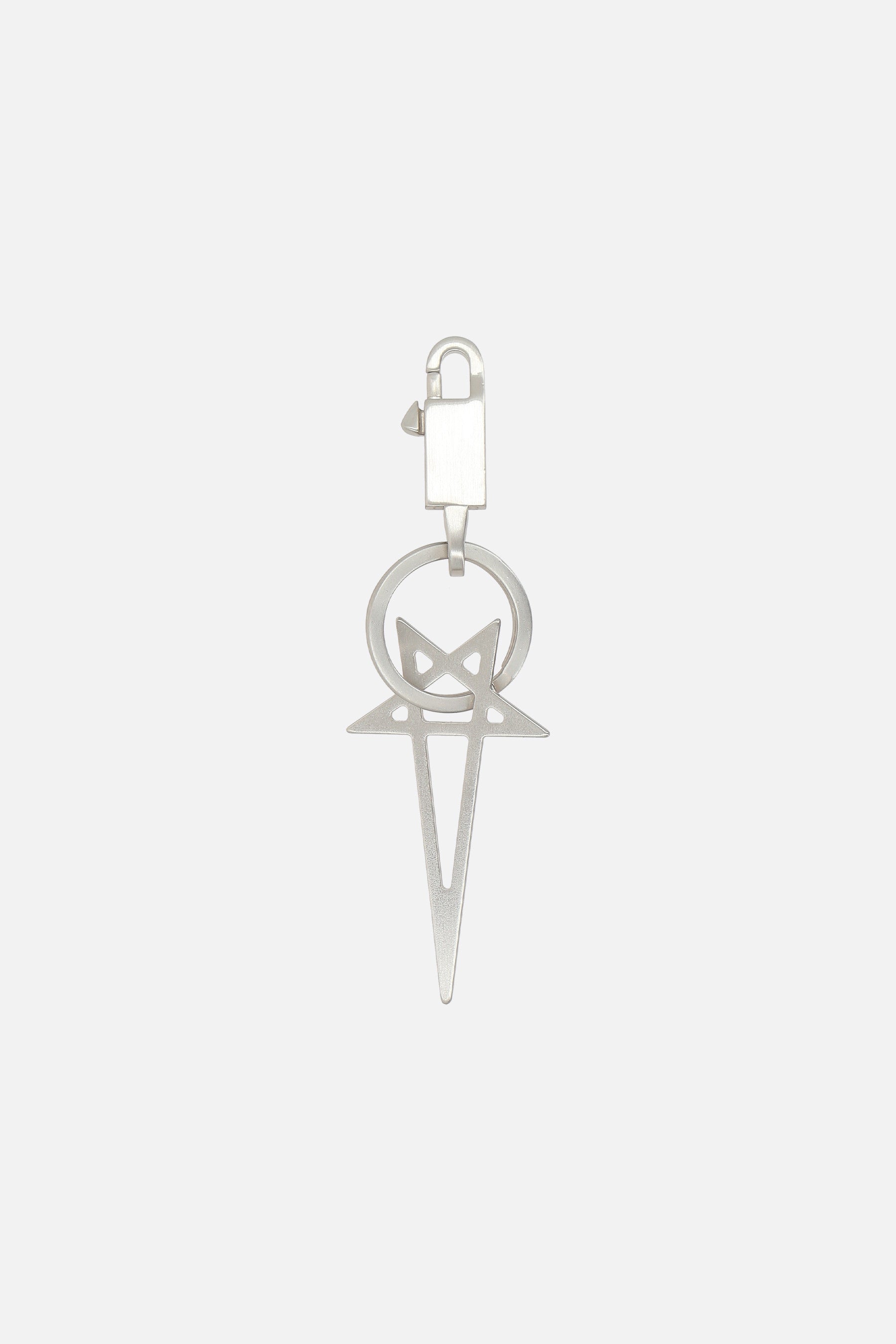 Pentagram keychain in brass