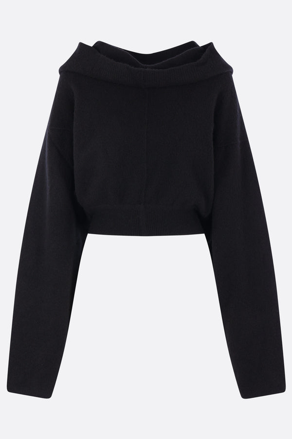 cropped sweater in cashmere knit