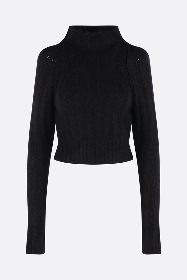 cashmere and silk cropped sweater