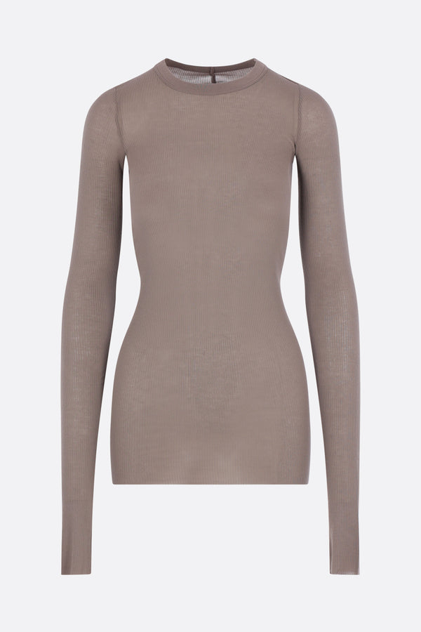 long-sleeve t-shirt in rib jersey