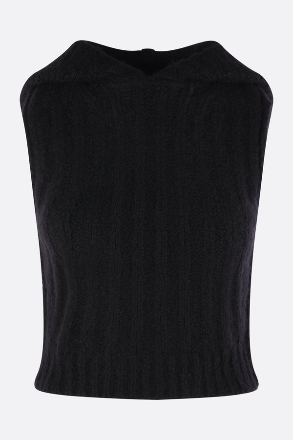 top cropped in cashmere e seta