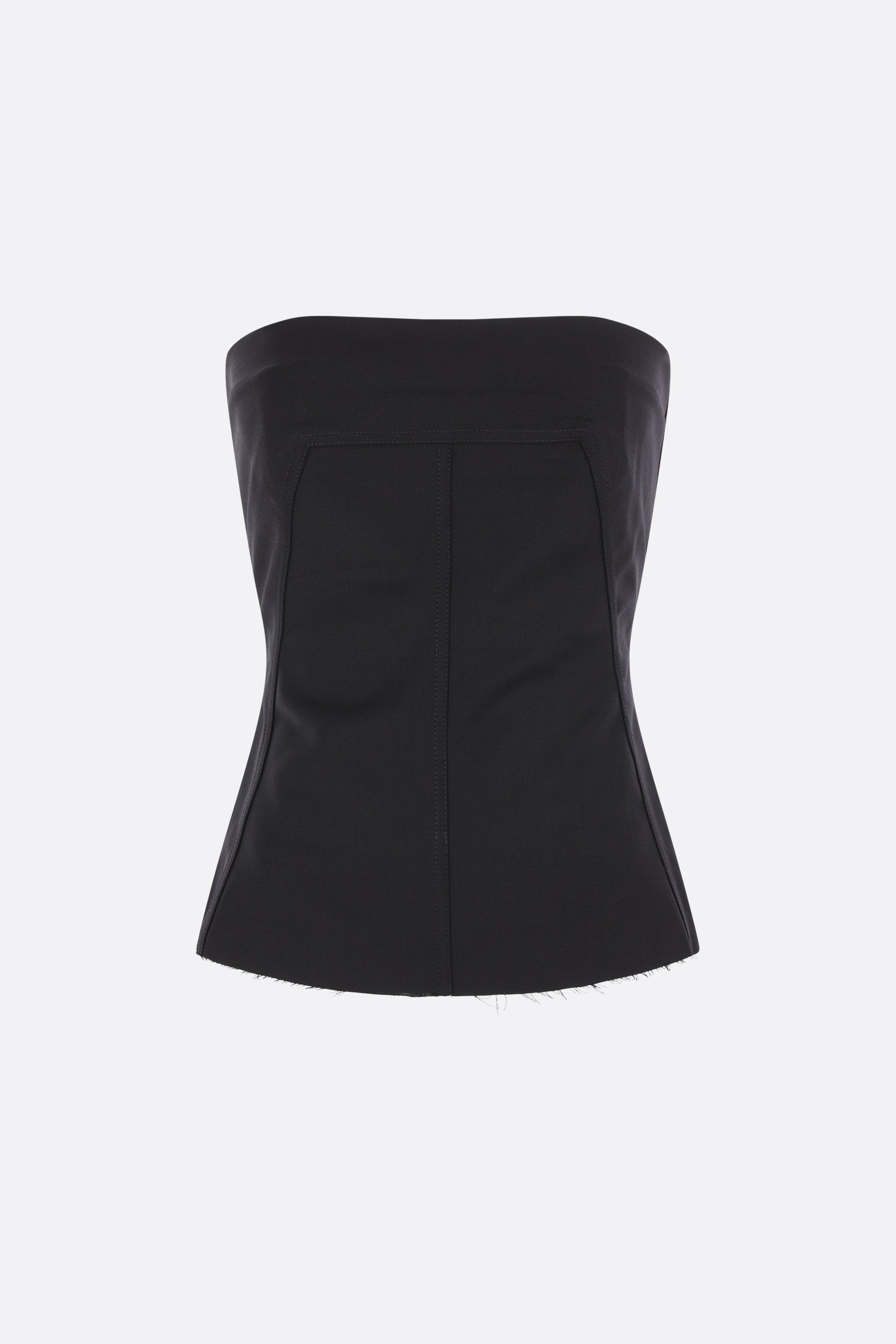 bustier top in stretch wool