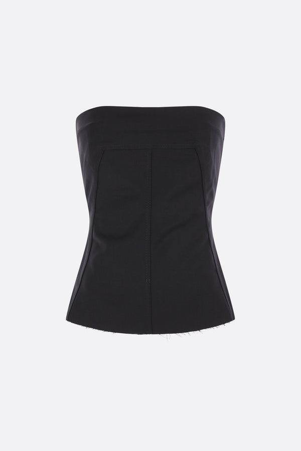 bustier top in stretch wool