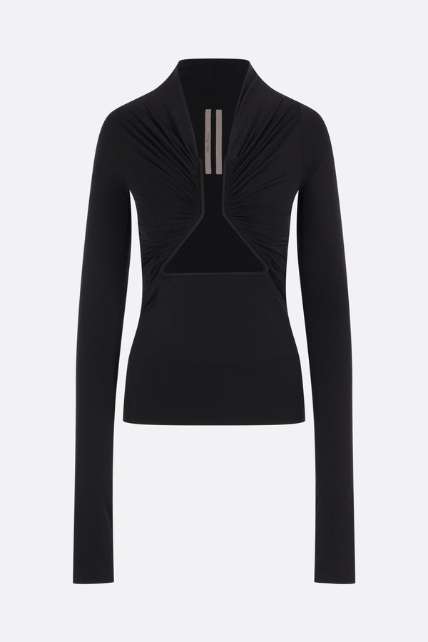 Prong long-sleeve top in stretch jersey