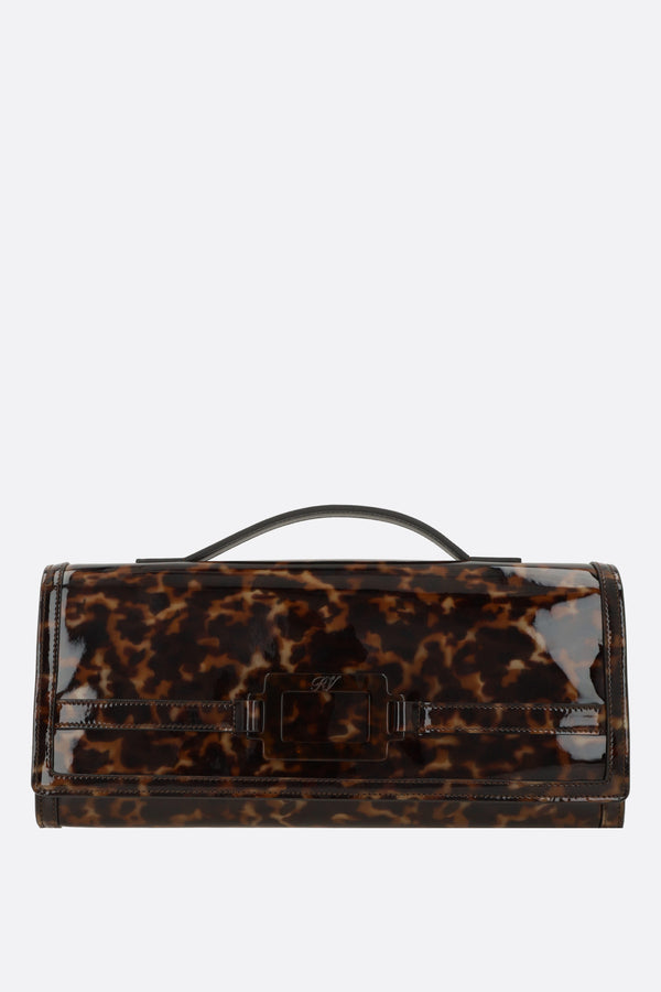Belle Vivier clutch in patent leather