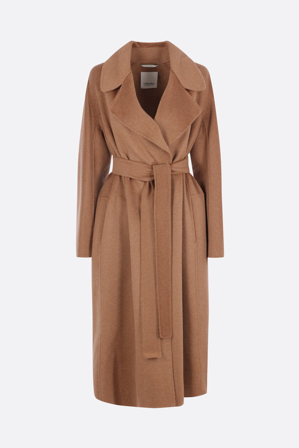 Aris wrap coat in wool and cashmere blend