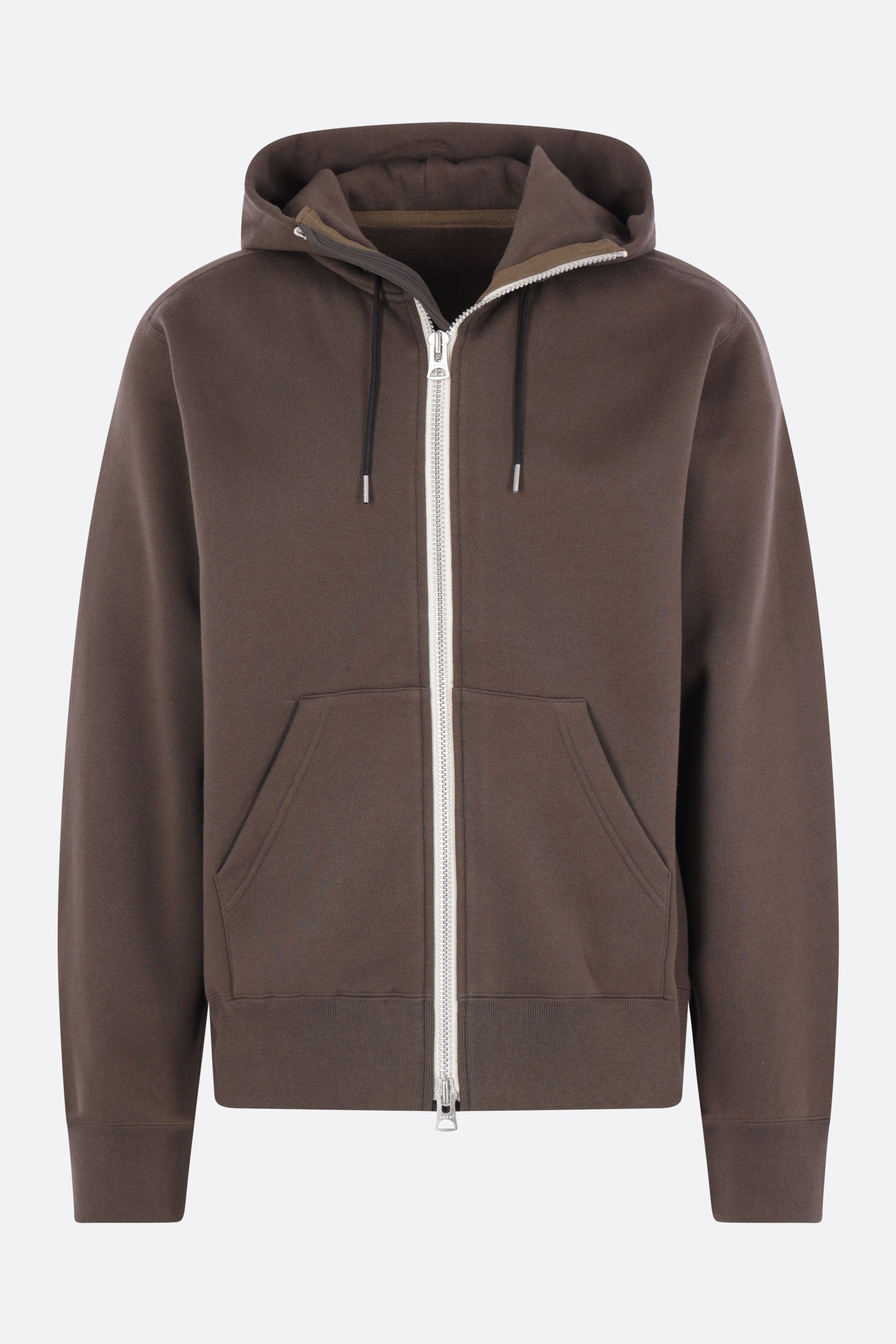 full-zip hoodie in jersey