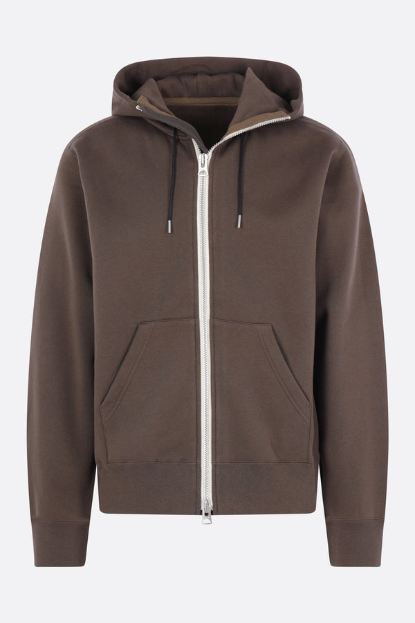 full-zip hoodie in jersey