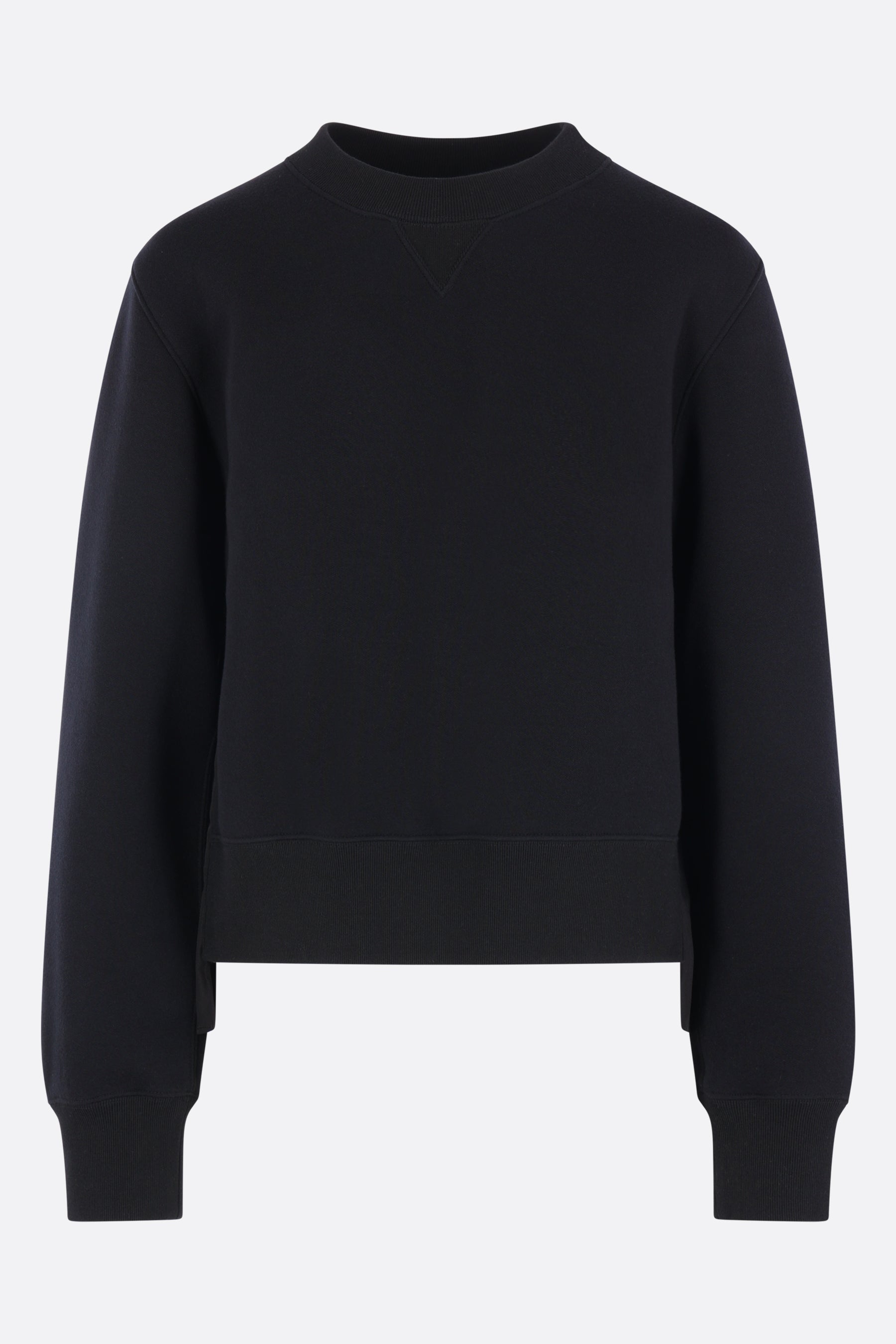 jersey sweatshirt with pleated panel