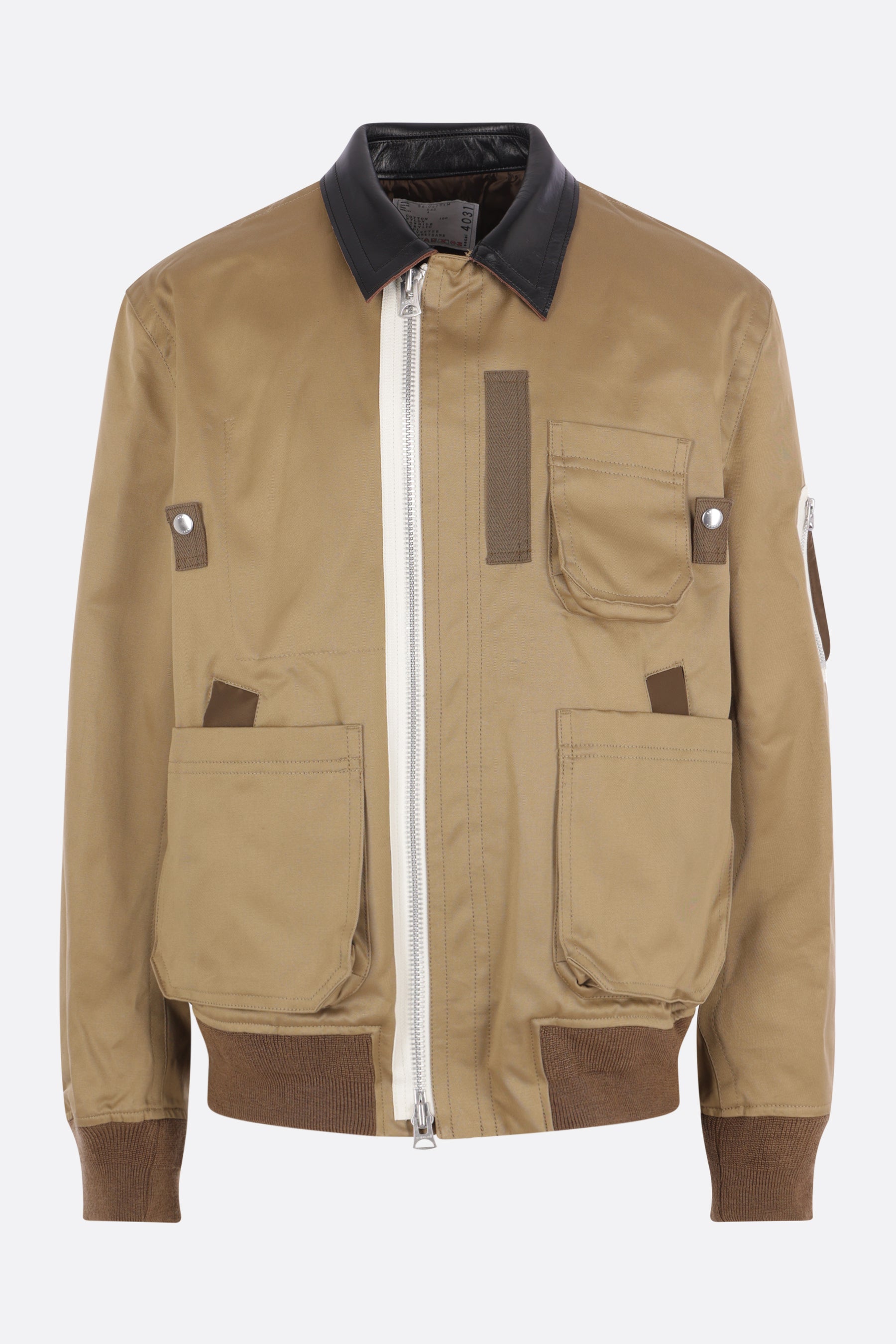 giubbotto full-zip in gabardine