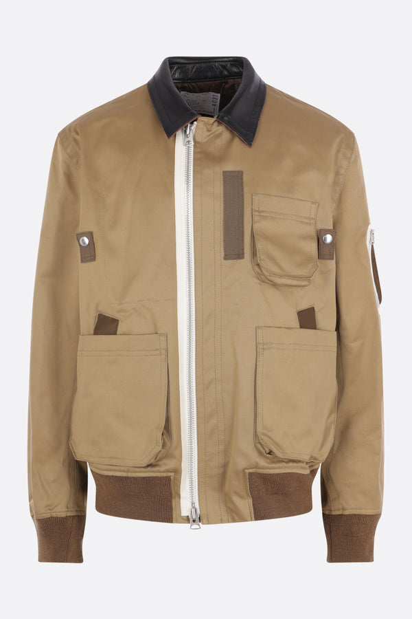 giubbotto full-zip in gabardine
