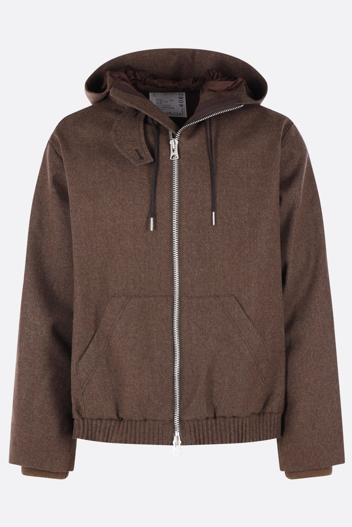 full-zip jacket in wool