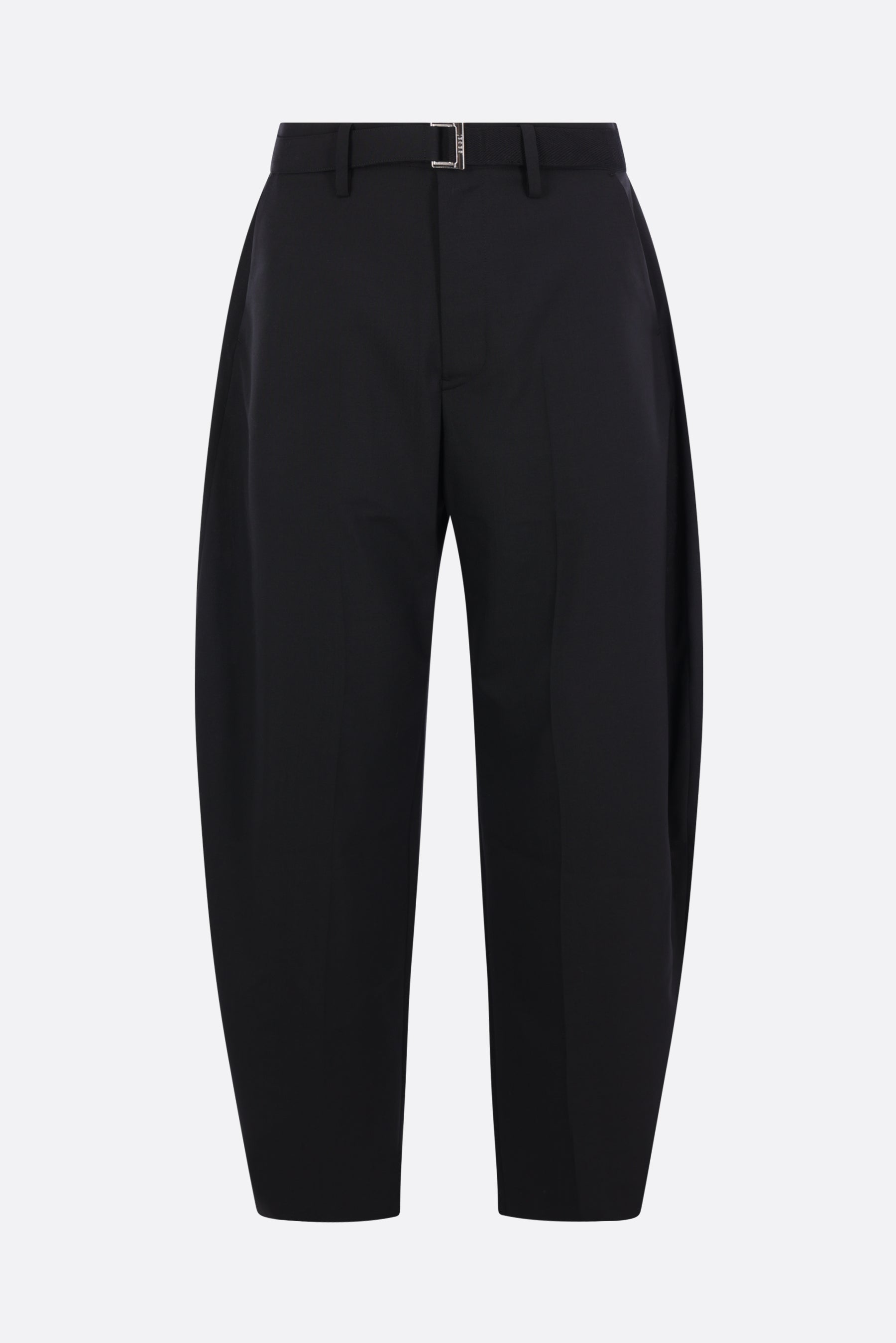 pantalone in misto lana con cintura