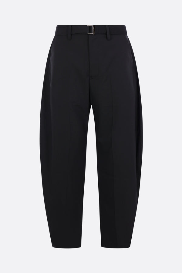 pantalone in misto lana con cintura