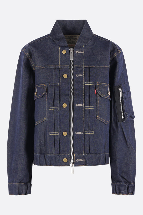 bomber in denim