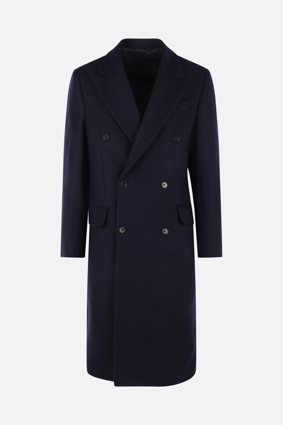 Double-breasted coat in cashmere