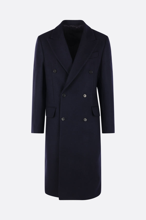 Double-breasted coat in cashmere