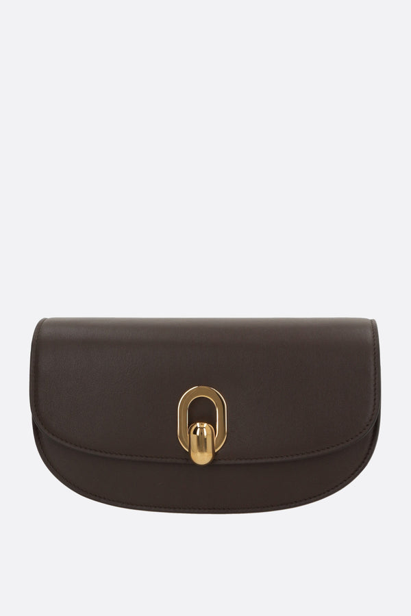 Tondo Crescent shoulder bag in smooth leather