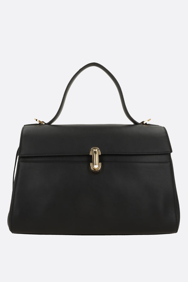 borsa a mano Soft Symmetry in pelle liscia