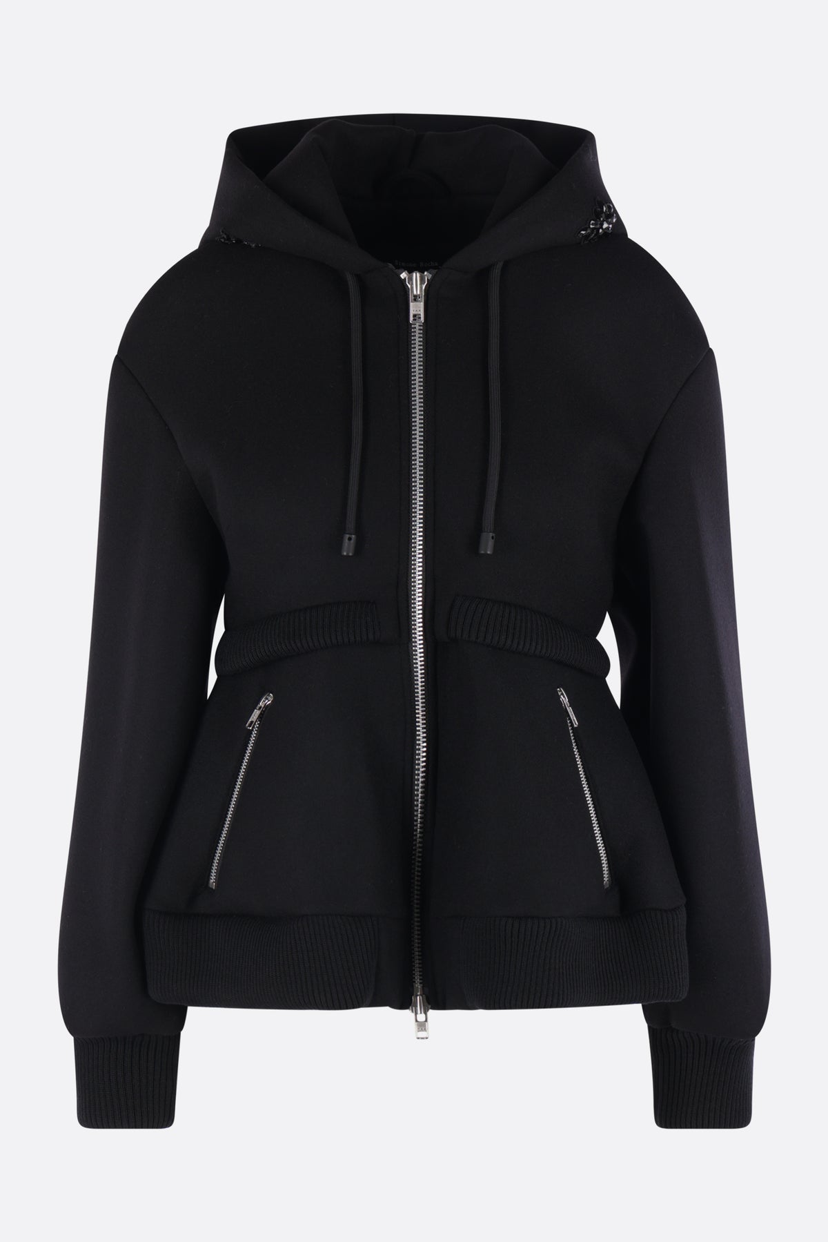 sculpted double hem jacket in wool blend